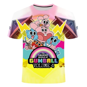 Gumball uimitor lume tricou Gumball model 3D imprimate t-shirt minunat streetwear grafic T-shirt pentru bărbați supradimensionate T-shirt