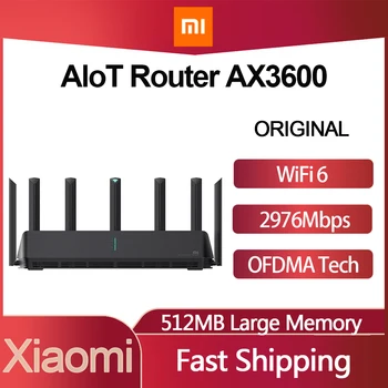 Original Xiaomi AIoT Router AX3600 5G 512RAM Wifi 6 2.4 G 5.0 G Dual-Band 2976Mbs Gigabit Qualcomm A53 Extern Amplificator de Semnal