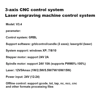 3 Axe GRBL CNC cu Laser Sistem de Control 1.1 f și Offline operator Router/Gravare Laser panou de Control Port USB Controller Card