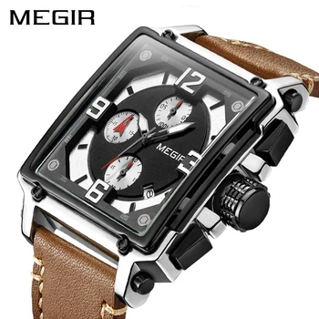 Cuarț Bărbați Ceas Brand de Top de Lux MEGIR Cronograf Ceasuri Sport Barbati Ceas Armată Militar Ceasuri Relogio Masculino Ceasuri de mana