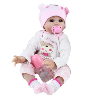 55CM Copil Drăguț Copii Renăscut Baby Doll Soft Realiste Nou-născut Papusa Fete Jucărie Pentru Copilul de Culcare Educație Timpurie Boneca menina