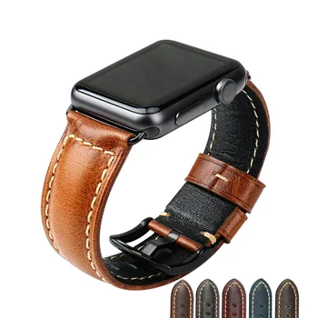 Ulei de Ceara din Piele Ceas Brățară Pentru Apple Watch Band 42mm 38mm iWatch Ceas Accesorii Pentru Apple Watch Curea Ține de Cald Watchband