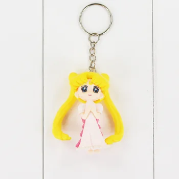 4buc/lot Anime Sailor Moon Cheie Lanț Marte, Jupiter, Venus, Mercur brelocuri PVC Cifre Jucării de Breloc Pandantive Cadou pentru Copii