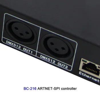 BC-216 DC5V-24V 16 canale Led Artnet Controller Artnet la SPI /DMX pixeli de lumină LED-uri controler+Două port(2*512 Canale)de ieșire