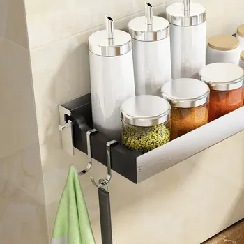 30/40cm de bucătărie din oțel Inoxidabil raft Multi-funcțional, montat pe perete, punch-gratuit condimente Organizator de Bucatarie accesorii pentru baie