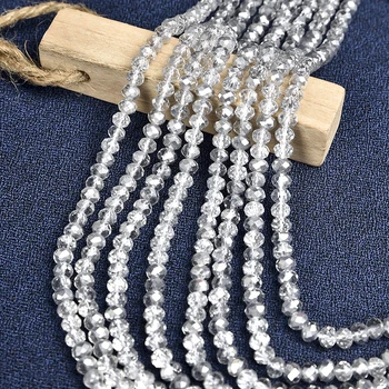 Argint multi-strat transparent de tăiere perle si Sticla Cristal bijuterie coliere pot fi folosite ca cadouri de vacanță