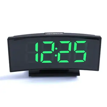 Număr mare de Afișare LED-uri Desktop în formă de Arc Ceasuri Ceas cu Alarma Electronic de Afișare a Temperaturii Snooze Ceas de Noapte Noptiera Ceas
