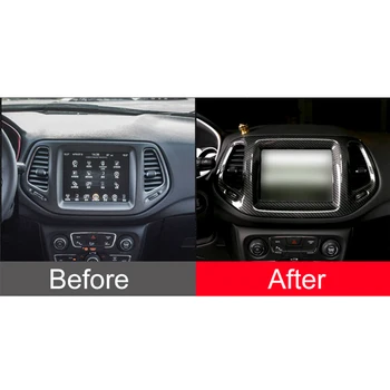 Pentru Jeep Compass 2017 2018 2019 2020 Cutie De Navigare Acoperire Cadru Interior Ecran Decora Ornamente Auto-Styling Interior Accesorii
