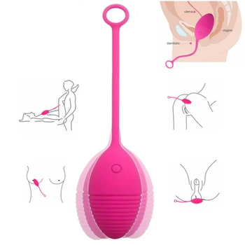 10 Moduri de Vibrare Ou Ben Wa Bile Kegel Exercitii Vaginale USB Reîncărcabilă Vibratoare Impermeabil Jucărie Sexuală Pentru Femei Adult Erotic