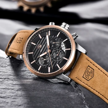 BENYAR Noi Bărbați Ceasuri de Lux de Top de Brand Sport Cuarț Ceas de Aur Mens Impermeabil Militar Cronograf Relogio Masculino