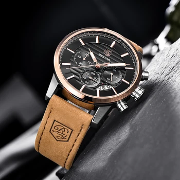 BENYAR Noi Bărbați Ceasuri de Lux de Top de Brand Sport Cuarț Ceas de Aur Mens Impermeabil Militar Cronograf Relogio Masculino