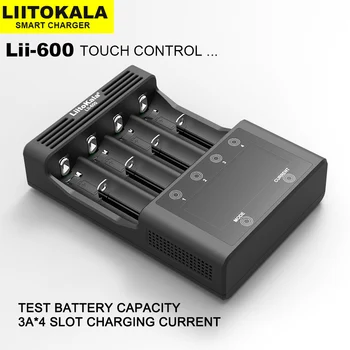 6pcs LiitoKala HG2 3000mAh baterii Reîncărcabile cu Lii-600 Încărcător de Baterie de 3.7 V Li-ion 18650 21700 26650 1.2 V AA aa NiMH