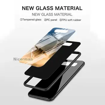 Animal lup Cazuri Pentru Samsung Galaxy S10 5G S20 Ultra S10e S8 S9 Nota 10 8 9 Plus Sticla Capac Telefon