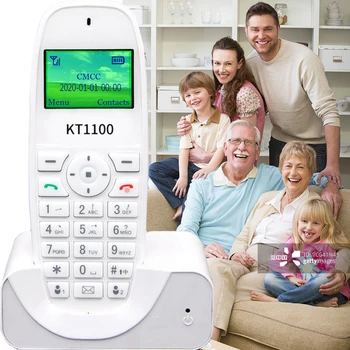 Telefon fără fir Cartela SIM GSM de Telefonie Fixă pentru persoane vârstnice alba Telefon Fix Telefon Fix Wireless home office casa
