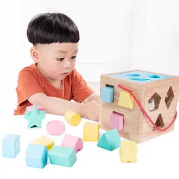 Copii Jucarii Din Lemn Jucarii Montessori Formă Geometrică Blocuri De Potrivire Cunoaștere De Formare La Începutul Jucarii Educative Pentru Copii