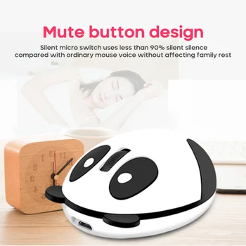 Desene animate Mouse Wireless Optical Mouse Bluetooth 1200 DPI Panda Drăguț Reîncărcabilă Mini Mouse-ul Pentru PC, Laptop Pentru Copii Fata de Cadouri