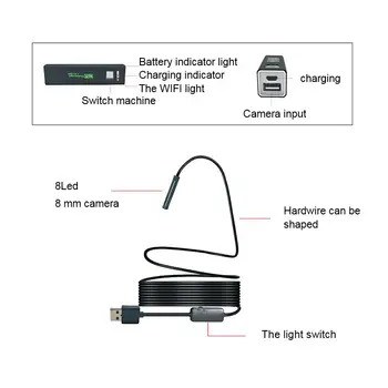 1080P Mini Camera WIFI IP68 rezistent la apa Camera Endoscop 8mm Endoscop USB Endoscop Video de Inspecție IOS Endoscop Pentru Iphone