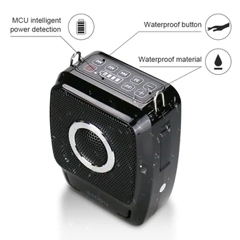 SHIDU 25W Voce Amplificator Portabil Audio Mini rezistent la apa Difuzor Bluetooth Cu Microfon fără Fir Pentru Profesori S92