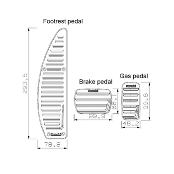 Masina Suport pentru picioare Frână de Gaze Pedalei de Accelerație Pad Acoperire pentru Volvo V40 S40, C30 Auto din Aliaj de Aluminiu Auto-styling Auto Accesorii