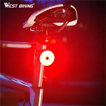 WEST BIKE Biciclete Lumina Reîncărcabilă Lumina de Rulare rezistent la apa-Spate, Flash Biciclete LED Stop Lampa de Casca Ciclism Accesorii