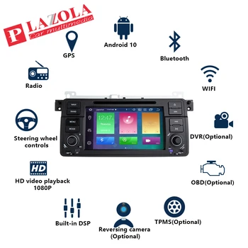 Android 10 Stereo Auto DVD Player Radio-Navigație GPS Pentru BMW E46 Sedan M3 318/320/325/330/335 Rover 75 MG ZT Unul Din DSP WIFI