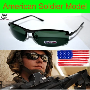 =VIDA CLARA BRAND=de Lux Ne-a Soldat Model de permis Tac Îmbunătățită Polarizate Polaroid Uv 400 ochelari de Soare Barbati Cu Spumă N Sac Box