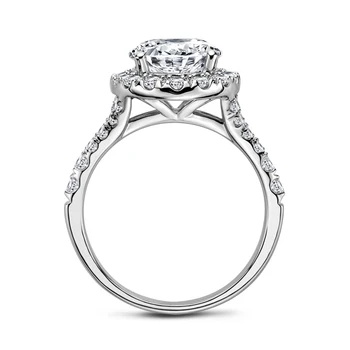 OEVAS Argint 925 Inele de Nunta Set Pentru Femei Spumant 4 Carate Oval Ridicat de Carbon Diamant Petrecerea de nunta Bijuterii Fine