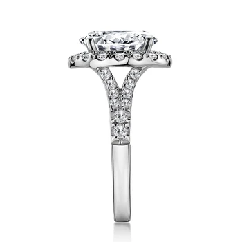 OEVAS Argint 925 Inele de Nunta Set Pentru Femei Spumant 4 Carate Oval Ridicat de Carbon Diamant Petrecerea de nunta Bijuterii Fine