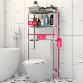 De-A Lungul Raft Din Oțel Inoxidabil Toaletă Cabinet Rafturi De Bucătărie, Mașină De Spălat Raft Baie Space Saver Raft Organizator Titular