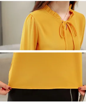 Moda pentru femei topuri si bluze 2021 maneca lunga 3XL 4XL femei, plus dimensiune camasi broderii florale șifon bluza tricou 1645 50