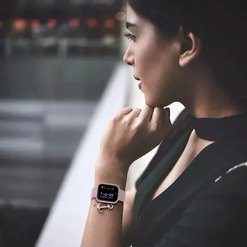 Ceas inteligent Bărbați Femei 1.3 inch IP67 rezistent la apa Bratara Sport Monitor de Presiune sanguina Tracker de Fitness Pentru IOS Android Smartwatch