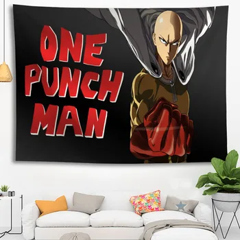De Vânzare La Cald Custom Anime One-Punch Man Tipărite Tapiserie Fundal Decorativ Tapiserie Diferite Dimensiuni Agățat De Perete Decor