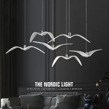 Pasăre Luminile Nordice Moderne lumina Pandantiv Creative Pescăruș Restaurant Dormitor Studiu Bar Decorative lampă de Agățat Lămpi cu Led-uri