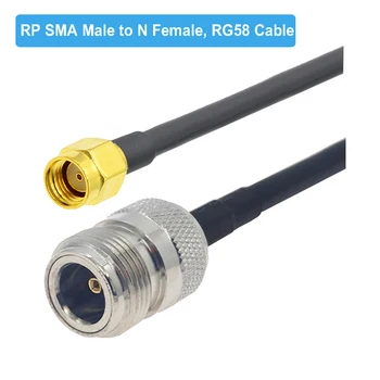 1BUC SMA tată-N Tip Feminin Jack RF Adaptor Cablu Coaxial RG58 Coadă RG-58 prelungitor Jumper 15CM 50CM 1M 2M 5M