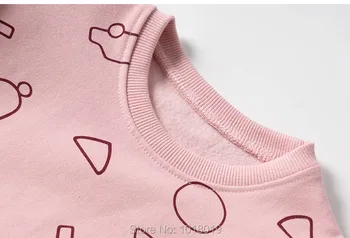 Roz Bumbac Terry Pulover 2020 Copii t-shirt Tee Bluza Copii Fete Haine Copii Hanorace pentru Fete Topuri Tricou 1-7Y