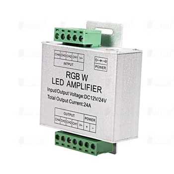 LED-uri RGBW Amplificator carcasă din Aluminiu 4 CANALE Amplificator DC12V Intrare 24A Curent 3528&5050 SMD RGB+W LED Strip Lumina