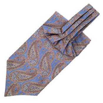 YISHLINE FIERBINTE Bărbați Silk Ascot Tie stabilit Om Cravat Legături Batistă Set Floral Paisley Puncte de Buzunar Pătrat Barbat Set Accesorii