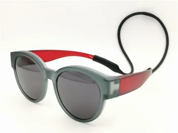 5803 călătorie ochelari de soare sport cu agățat de silicon cablu de UV400 polarizate anti-alunecare rectro fullim a se potrivi peste purta pe ochelari