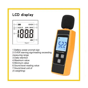 Digital Sound Level Meter DB Metri Zgomot Tester în Decibeli Ecran LCD