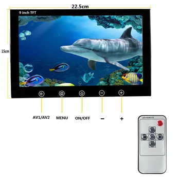 Facotry vânzare 1000TVL HD pescuit aparat de fotografiat aparat de fotografiat subacvatic rotație de 360 de grade camera panning 100meter cablu 38pcs LED 9