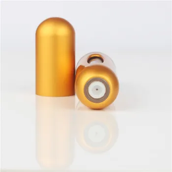 Jos plină de Coajă de Metal 5ml Parfum Dropper Portabil Proba de Sticlă Mată Parfum Puncte de Imbuteliere Sticla de Ulei 2 buc/lot
