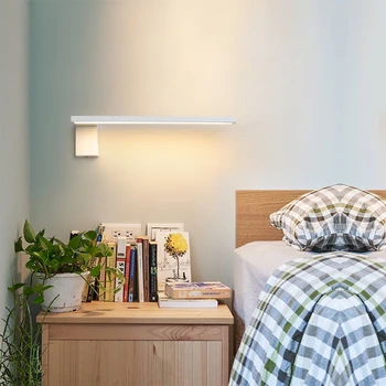 Modernă cu LED-uri în Formă de L de Perete de Lumină cu Acrilice abajurul Nordic Alb Negru Metal Lampă de Perete pentru Interior Acasă Baie Decor Dormitor