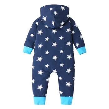 Baby Star Print Body, Salopete De Toamna Pentru Copii Baieti Cu Maneca Lunga Star Print Hoodie Salopetă Copii Costum Salopeta