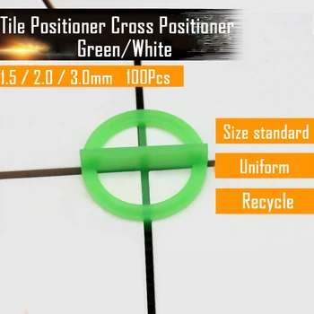 1.5/2/3mm 100buc Reutilizabile Cruce Verde Placi de Nivelare Reciclabile Cruce Placi de Nivelare Alinierea Perete Etaj Localizare Instrumente 2020