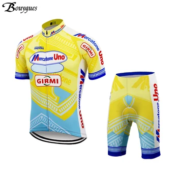 Noi Vara Retro ciclism jersey set culoare galbenă ropa ciclismo hombre de calitate de Top de ciclism de îmbrăcăminte gel pad MTB jersey Mercatone UNO