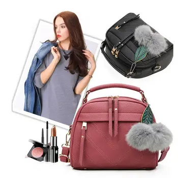 Noua moda pentru femei geanta de umar din piele PU culoare solidă sac de mesager geanta casual