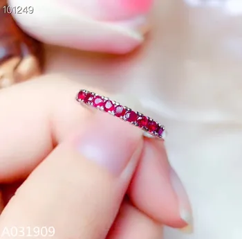 KJJEAXCMY boutique de bijuterii argint 925 incrustat Naturale inelul cu rubin de sex feminin suport de detectare moda