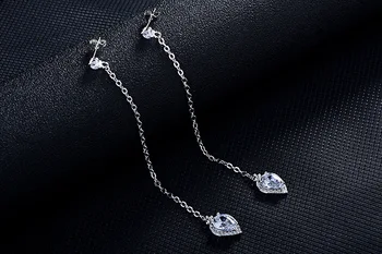 Argint 925 AAA Zircon CZ Personalitate Ciucuri Cercei Pentru Femei Sterling-silver-bijuterii Oorbellen Brincos VES6463