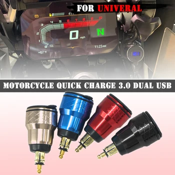 Motocicleta Quick Charge 3.0 Dual USB Încărcător de Priza Bricheta Adaptor Display LED Pentru BMW R1250GS R1200GS F800GS