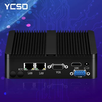 YCSD fără ventilator Mini Pc Intel Celeron j1900 Câștiga Windows 10 7 Linux Client Subțire Minipc Pfsense Micro 2Lan Tv Portul Calculatoare Desktop